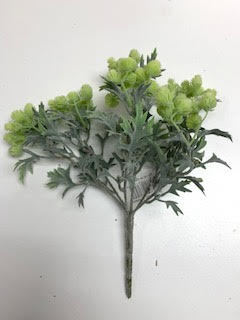 Thistle Bush X6 stool in light green with a natural wood finish.