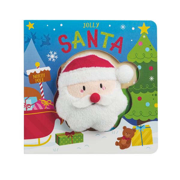 Christmas Squeak-Along Plush Book with faux fur Santa character