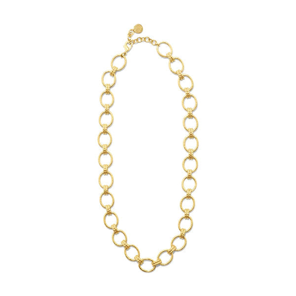 Gold-plated brass Cleopatra Grande link necklace with a delicate chain silhouette.