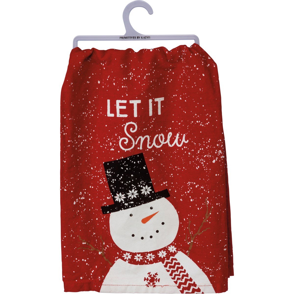 Black cotton kitchen towel with white text reading 'Remember As Far As Anyone Knows We Are A Nice & Normal Family'
