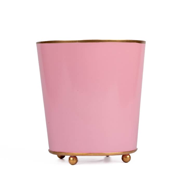 Round matte cachepot planter in light beige with a subtle textured finish.
