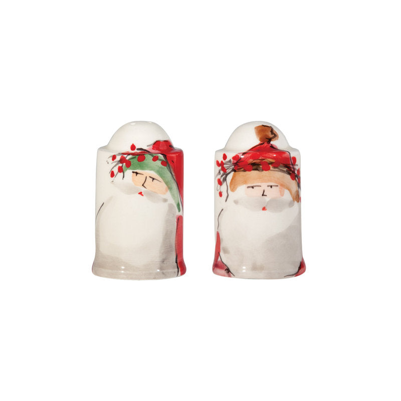 White Terra Bianca earthenware salt shaker with a simple cylindrical shape.