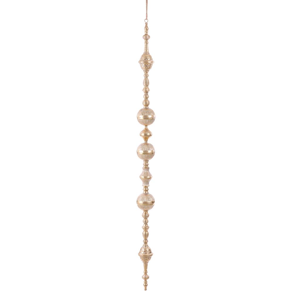 69.5" Metal Finial Ornament Gold