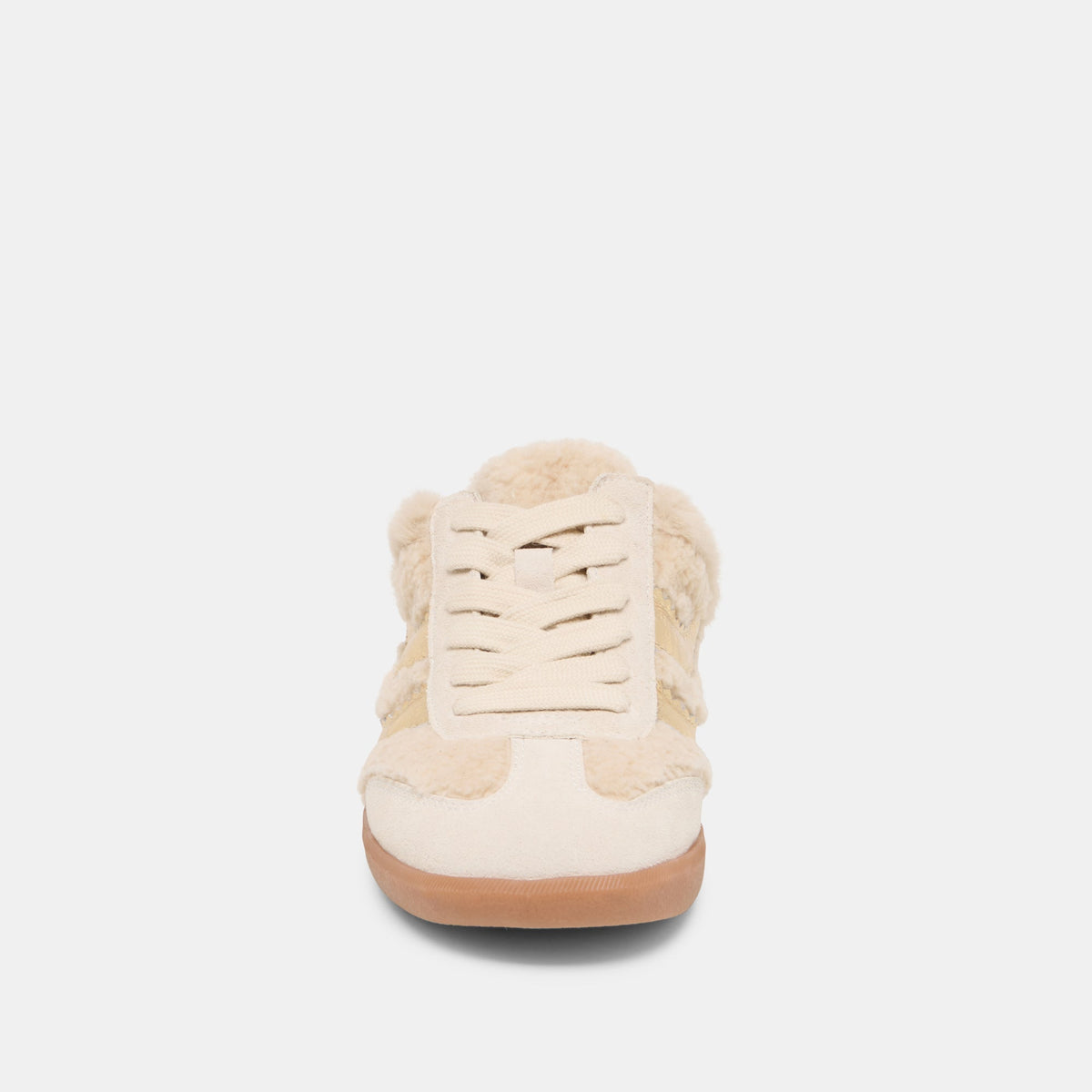 Merit slide sneakers in genuine suede with shearling lining and durable rubber outsole