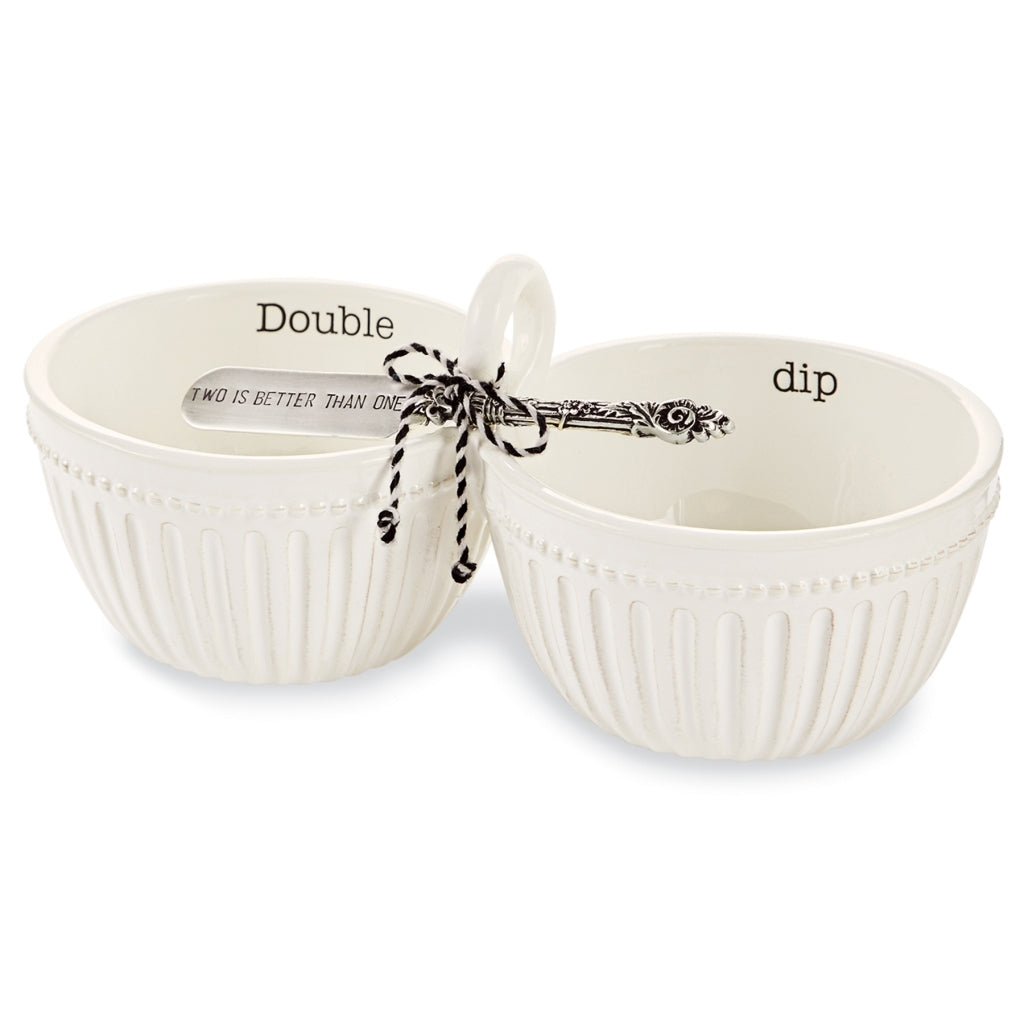 CIRCA Double Dip set featuring a dolomite server with spreader.