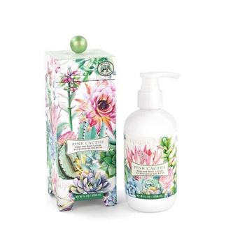 8 fl oz hand lotion bottle with aromatic peony scent