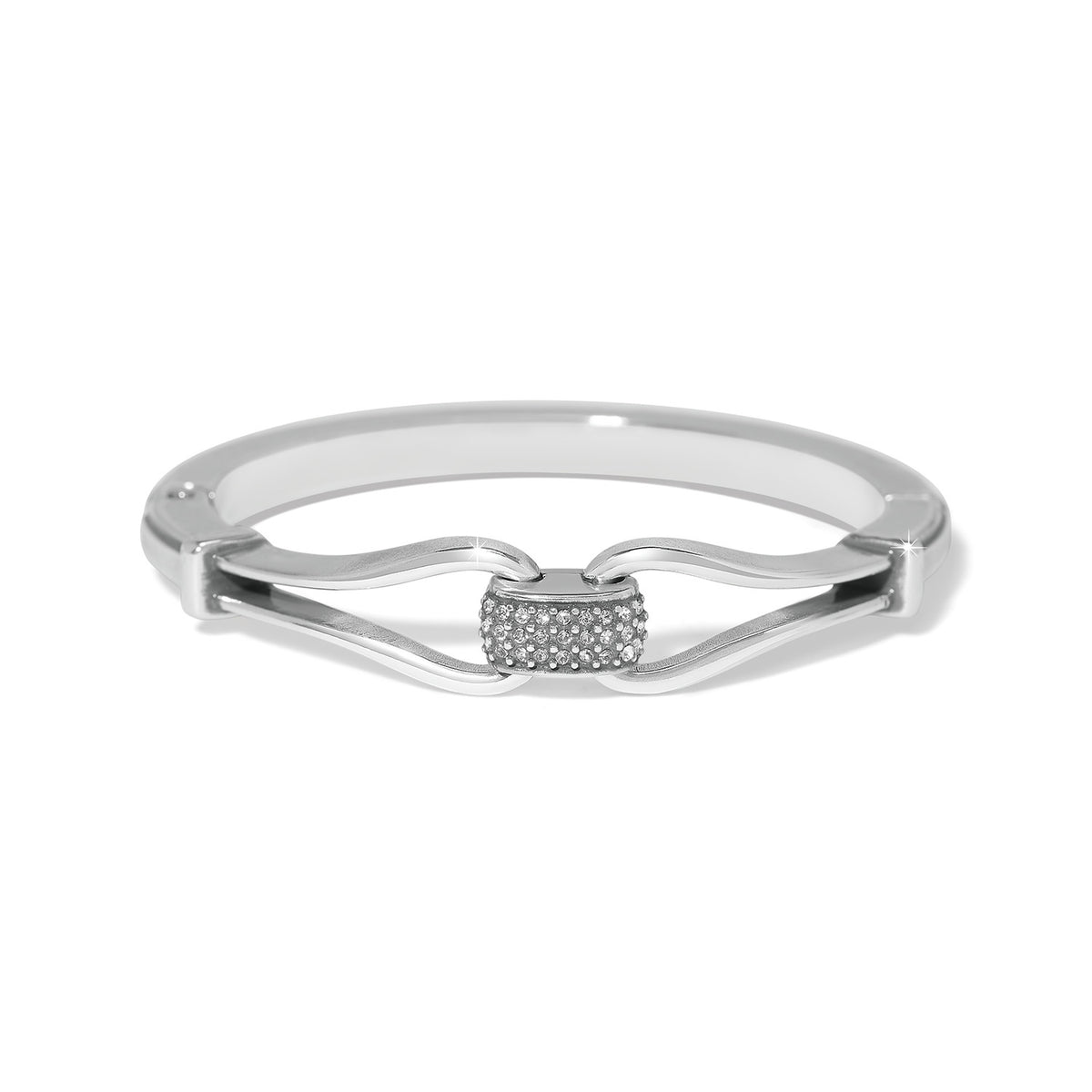 Meridian Classic hinged bangle in fine quality crystals with a half-inch width.