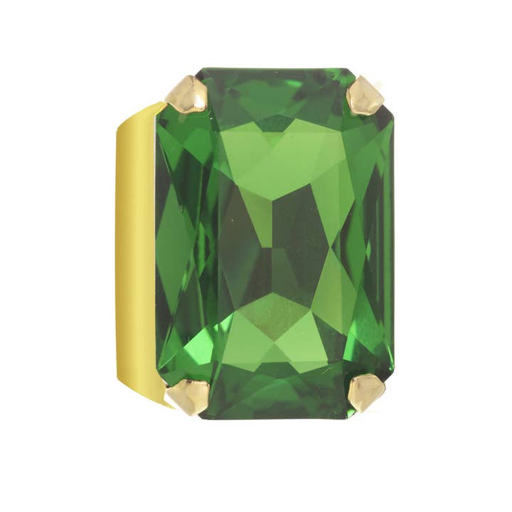Mini Soleil ring featuring a sun-shaped gold-tone metal band with radiating rays.