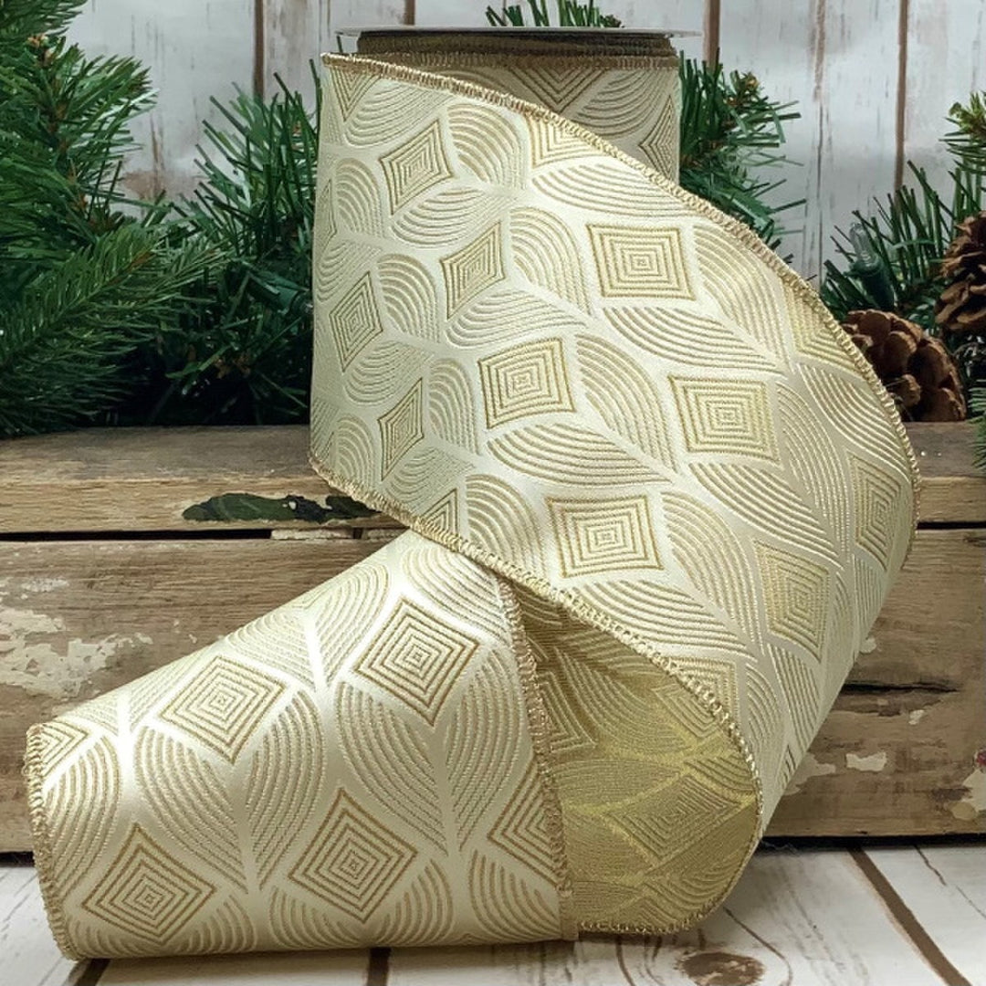 4" x 10yards Urban Modern Diamond - Ivory