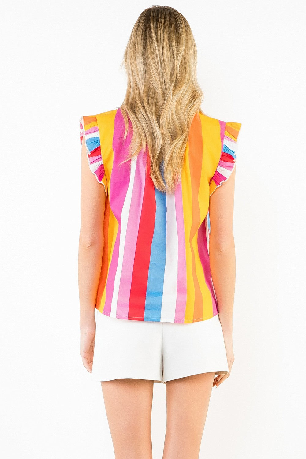 Kayla Short Sleeve Colorblocked Top
