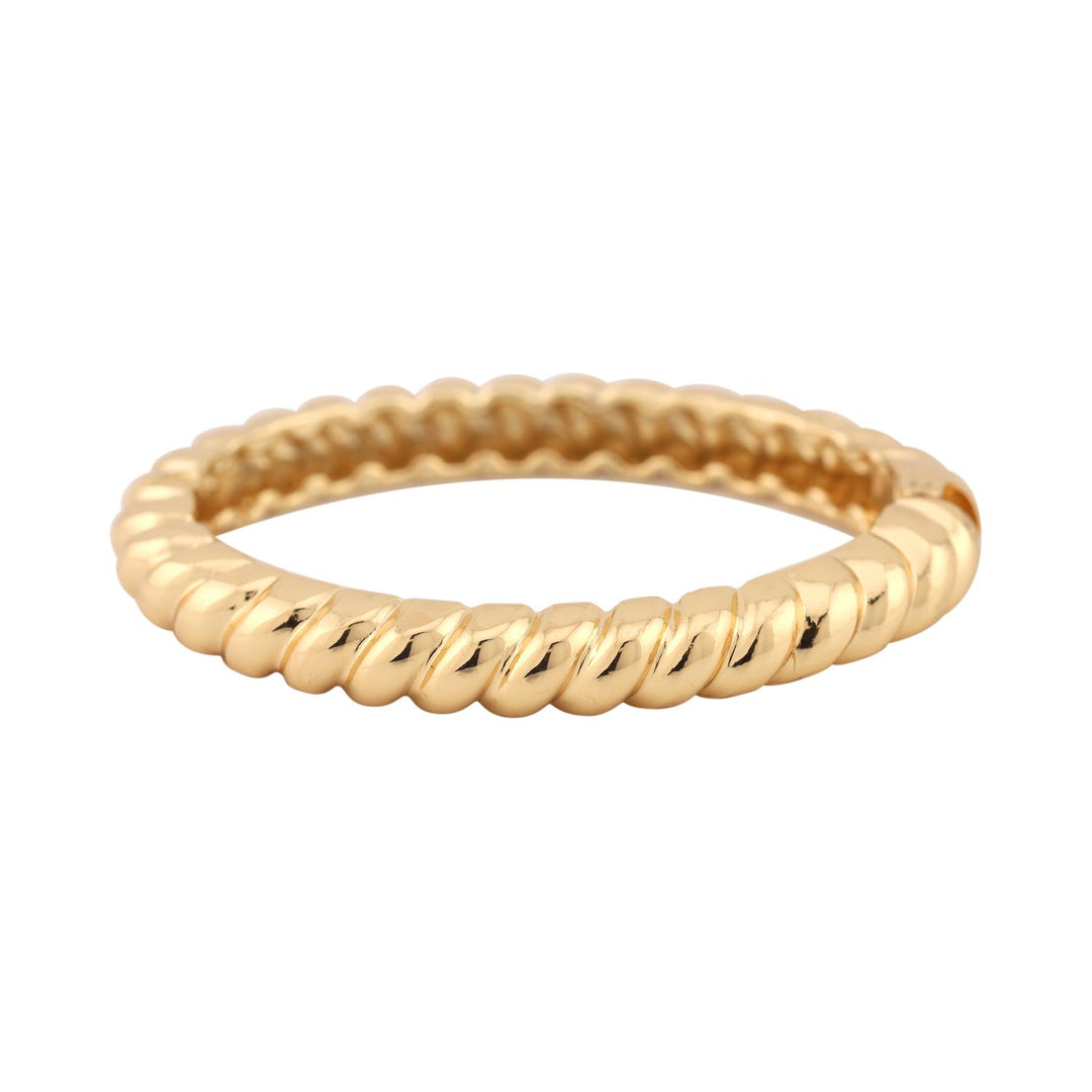 Metal Texture Bangle Hinge Bracelet