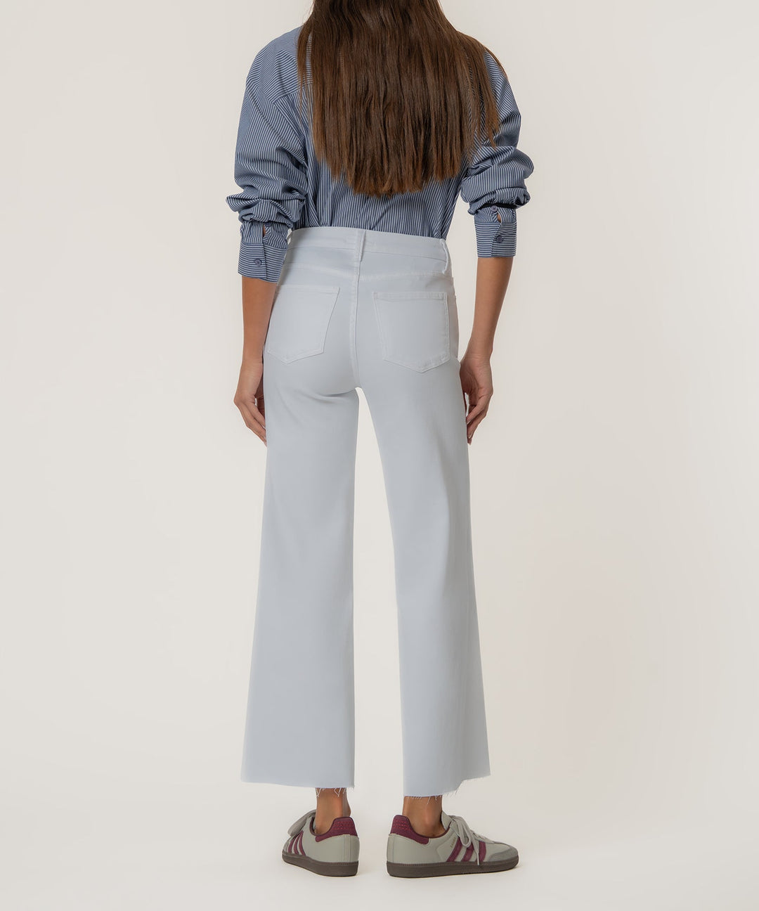 Meg High Rise Fab Ab Wide Leg Raw Hem