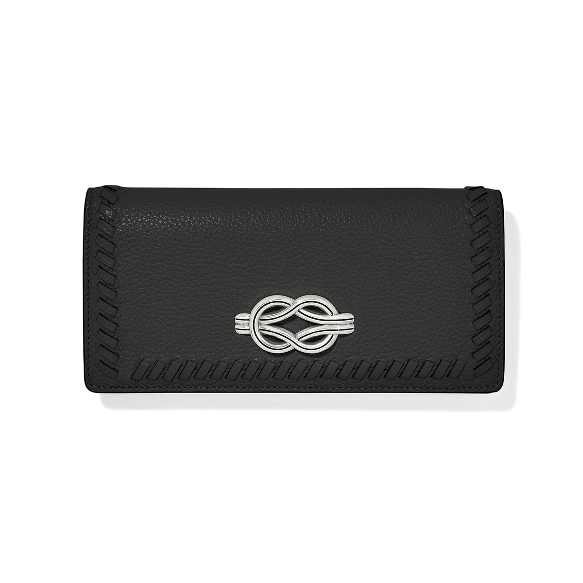 Interlok Harmony Slim Folio in brown leather with snap closure