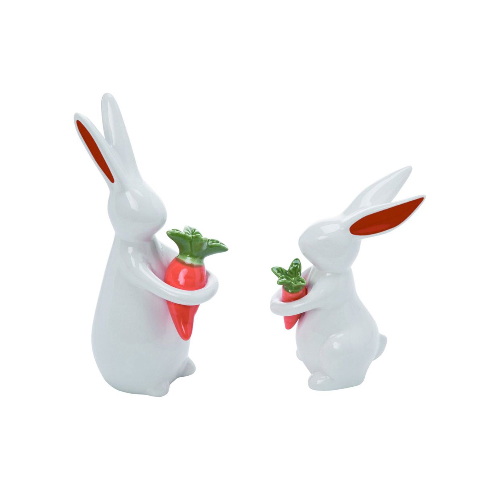 Ceramic copper bunny figurine with a smooth finish.