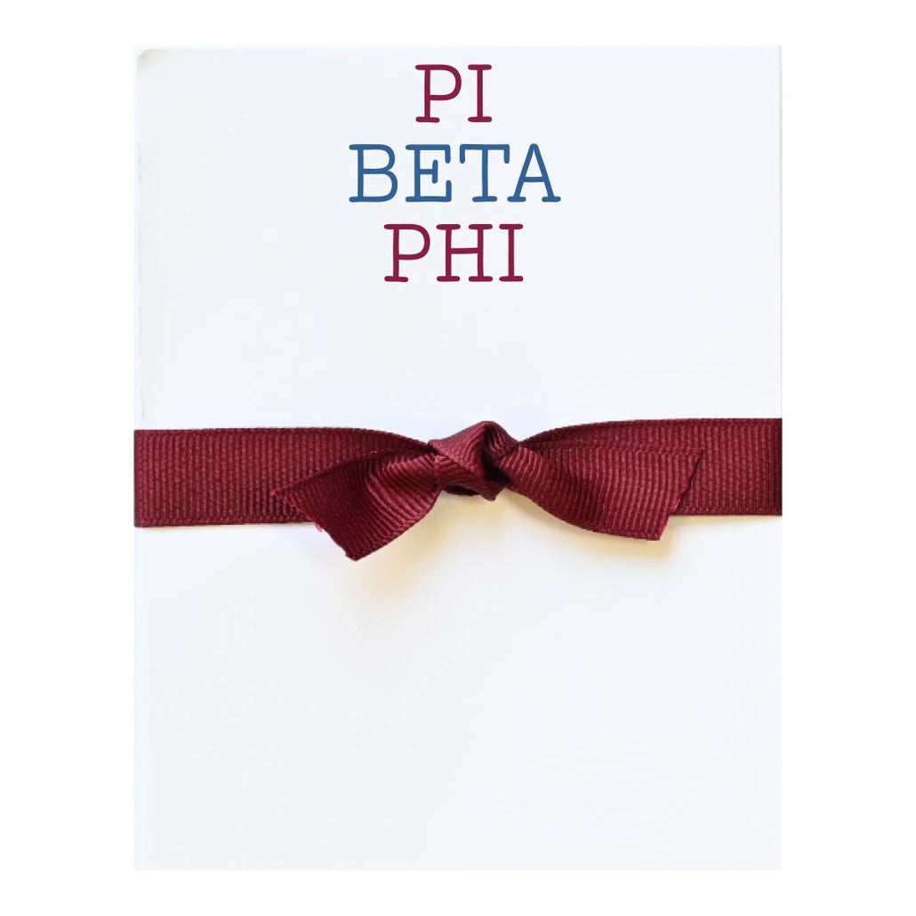 Sorority Colors Greek Mini Notepad featuring a sorority-themed pattern on the cover.
