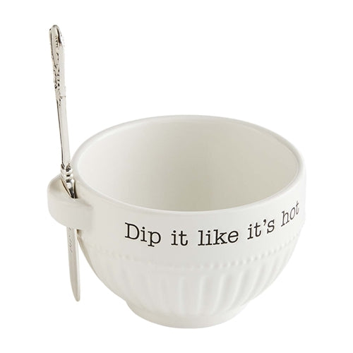 Dolomite bowl set featuring a dip shape with 3-inch depth.