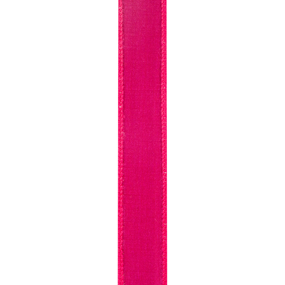 1 Inch Striped Twill Deluxe Dupioni Backed Wired Edge