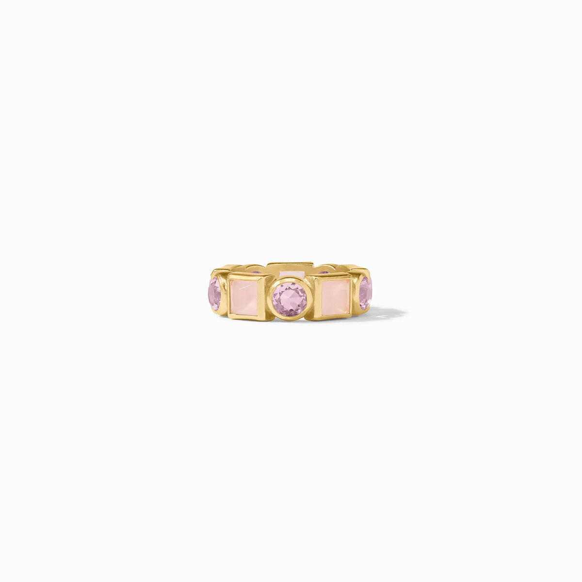 Jolie ring featuring a 24K gold plate finish with an imported glass stone and Julie Vos hallmark.