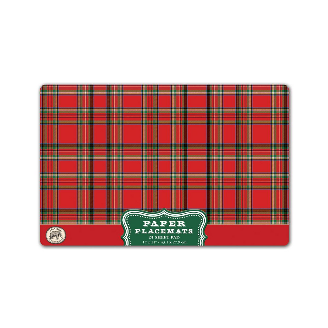 Fall Harvest paper placemats with a seasonal leaf pattern printed in soy-based ink on heavy stock.
