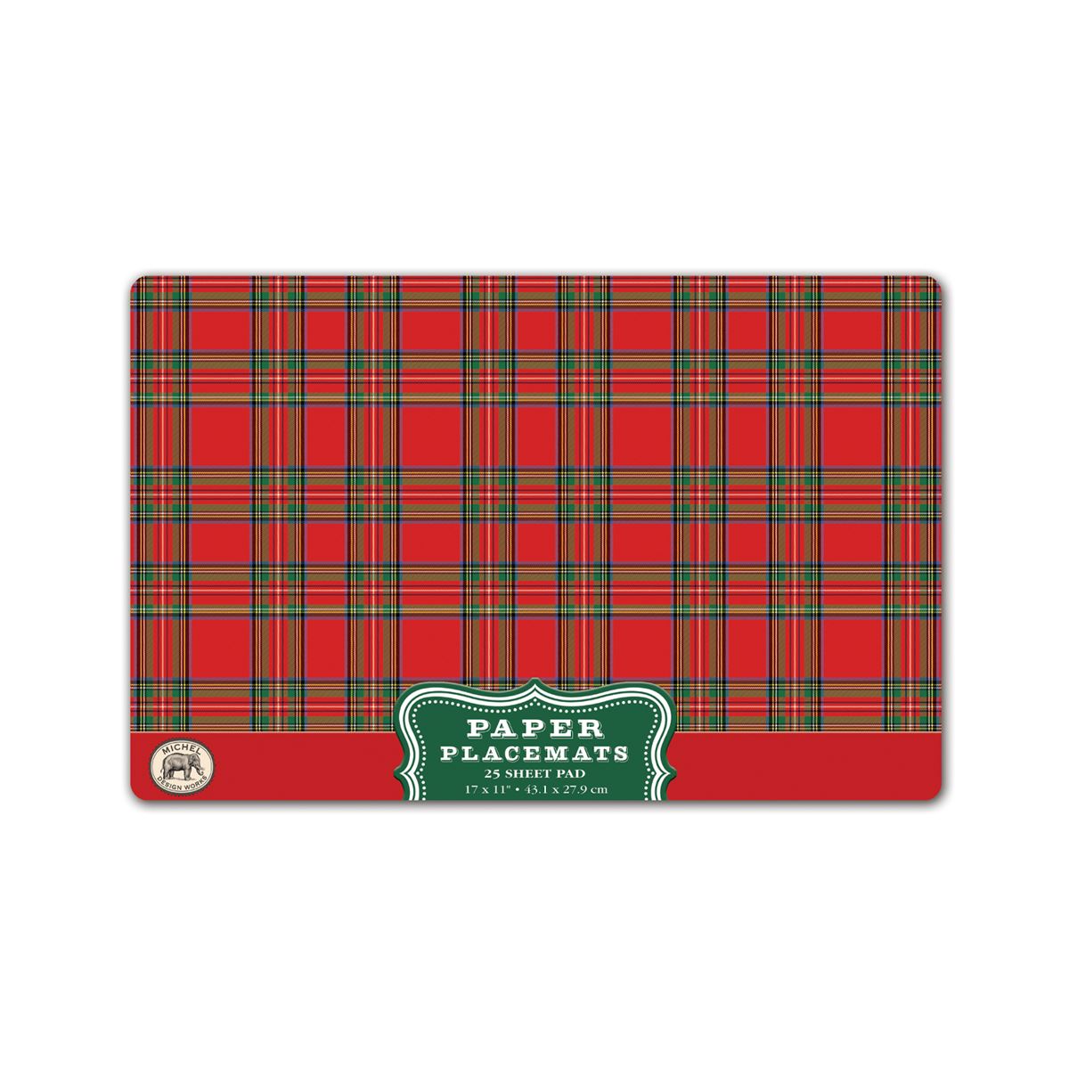 Fall Harvest paper placemats with a seasonal leaf pattern printed in soy-based ink on heavy stock.