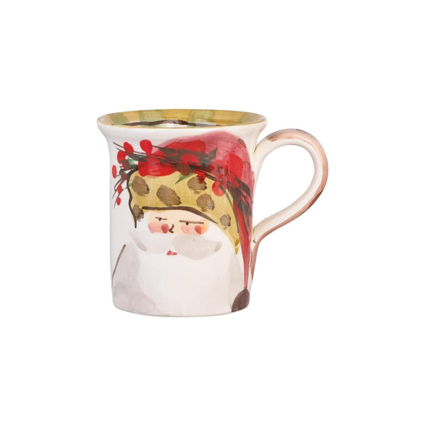 White Terra Bianca ceramic mug with Old St. Nick branding
