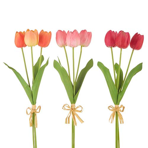 A 20-inch real touch tulip artificial flower made from foam polyester plastic with a naturalistic silhouette.