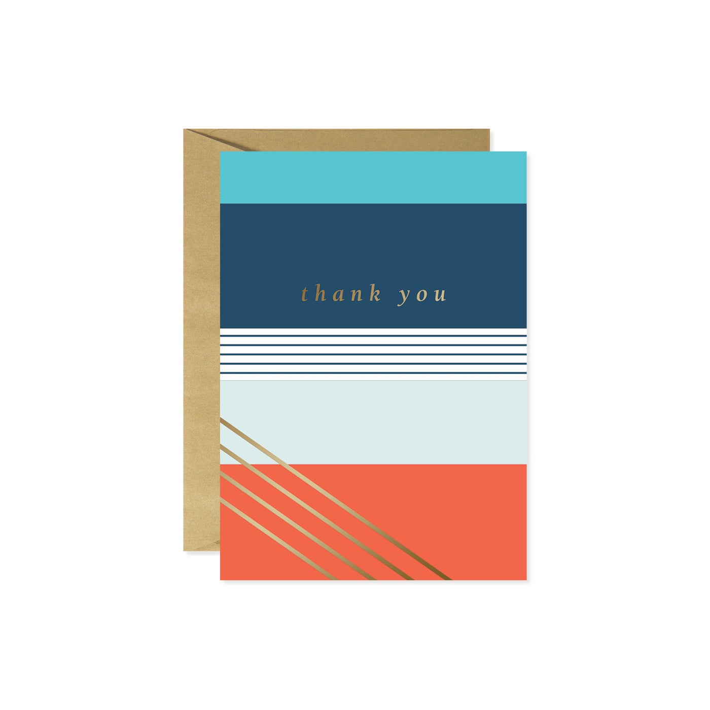 Bold colorful striped card with vibrant geometric patterns.