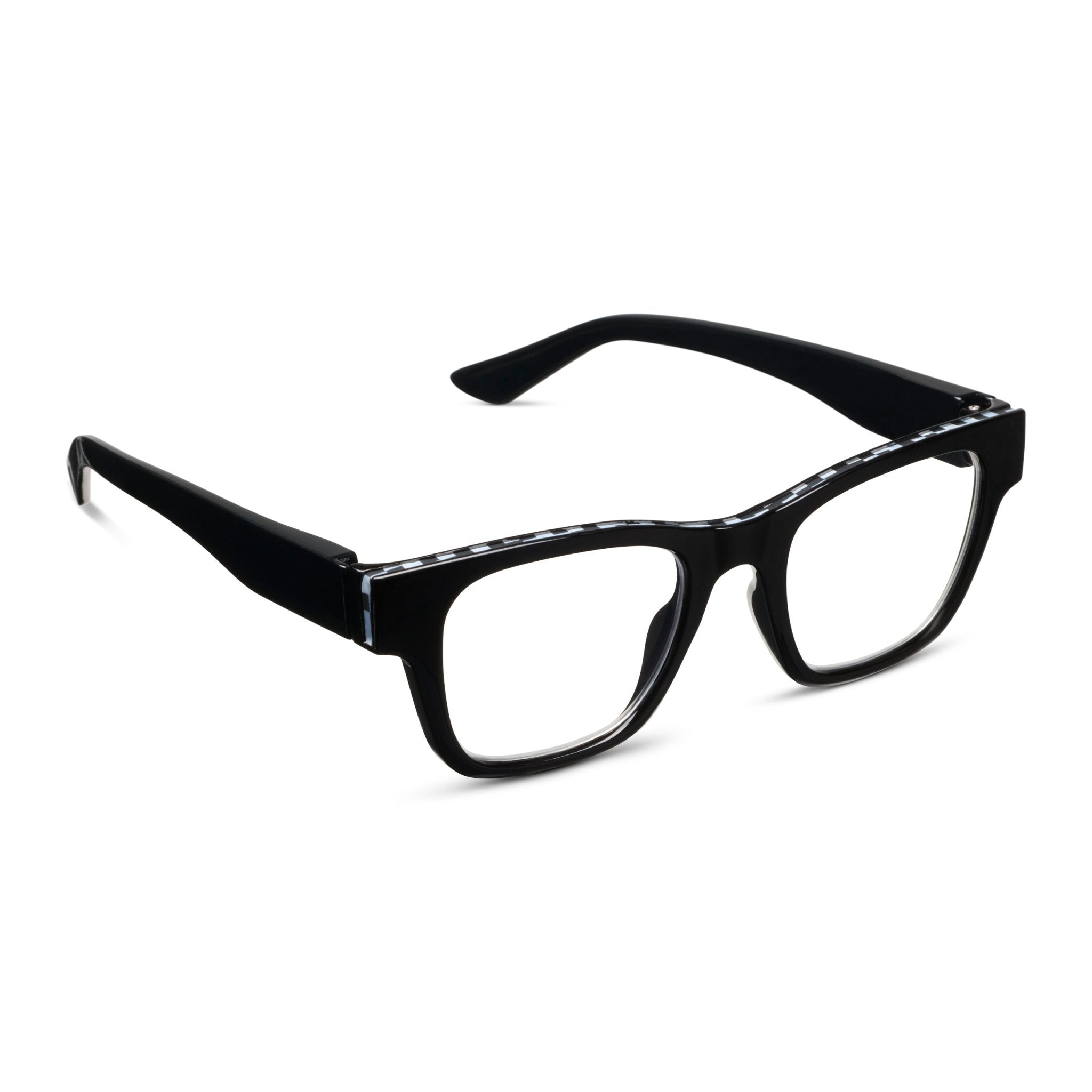 Bernadette eyeglasses with polycarbonate frame in blue light focus lenses and spring hinges.