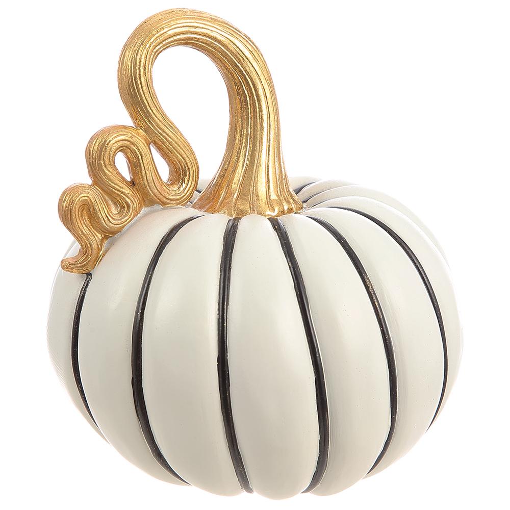 7.5" Pumpkin White Black