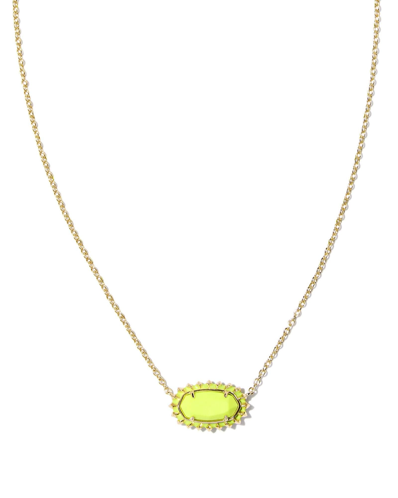Elisa Color Burst Frame Short Necklace | Reversible Pendant