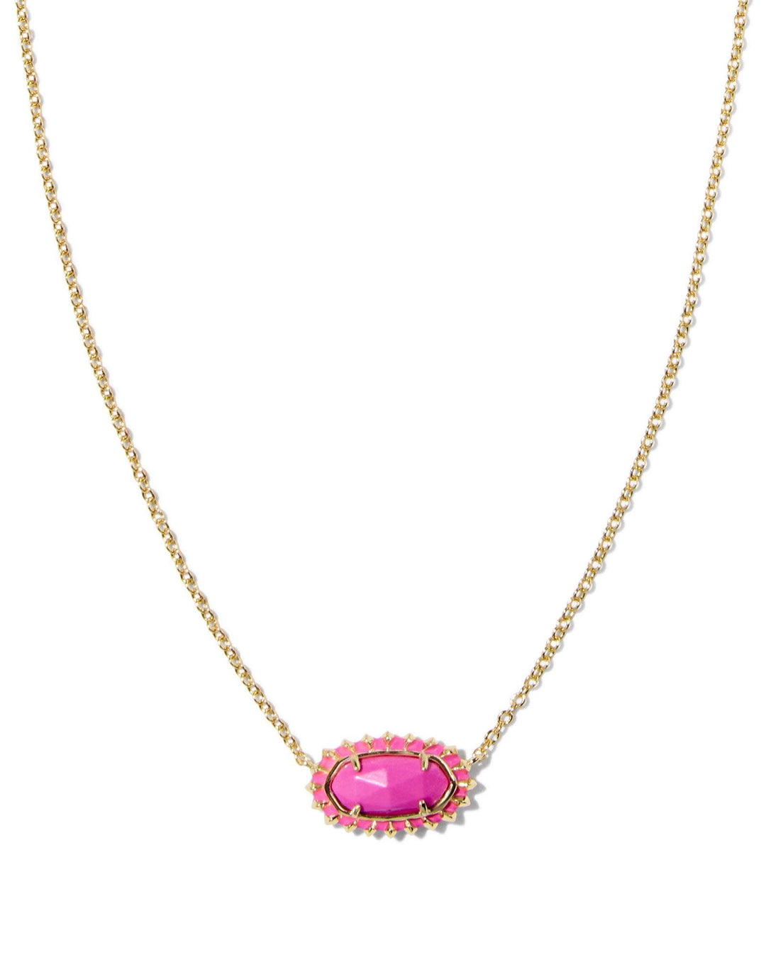 Elisa Color Burst Frame Short Necklace