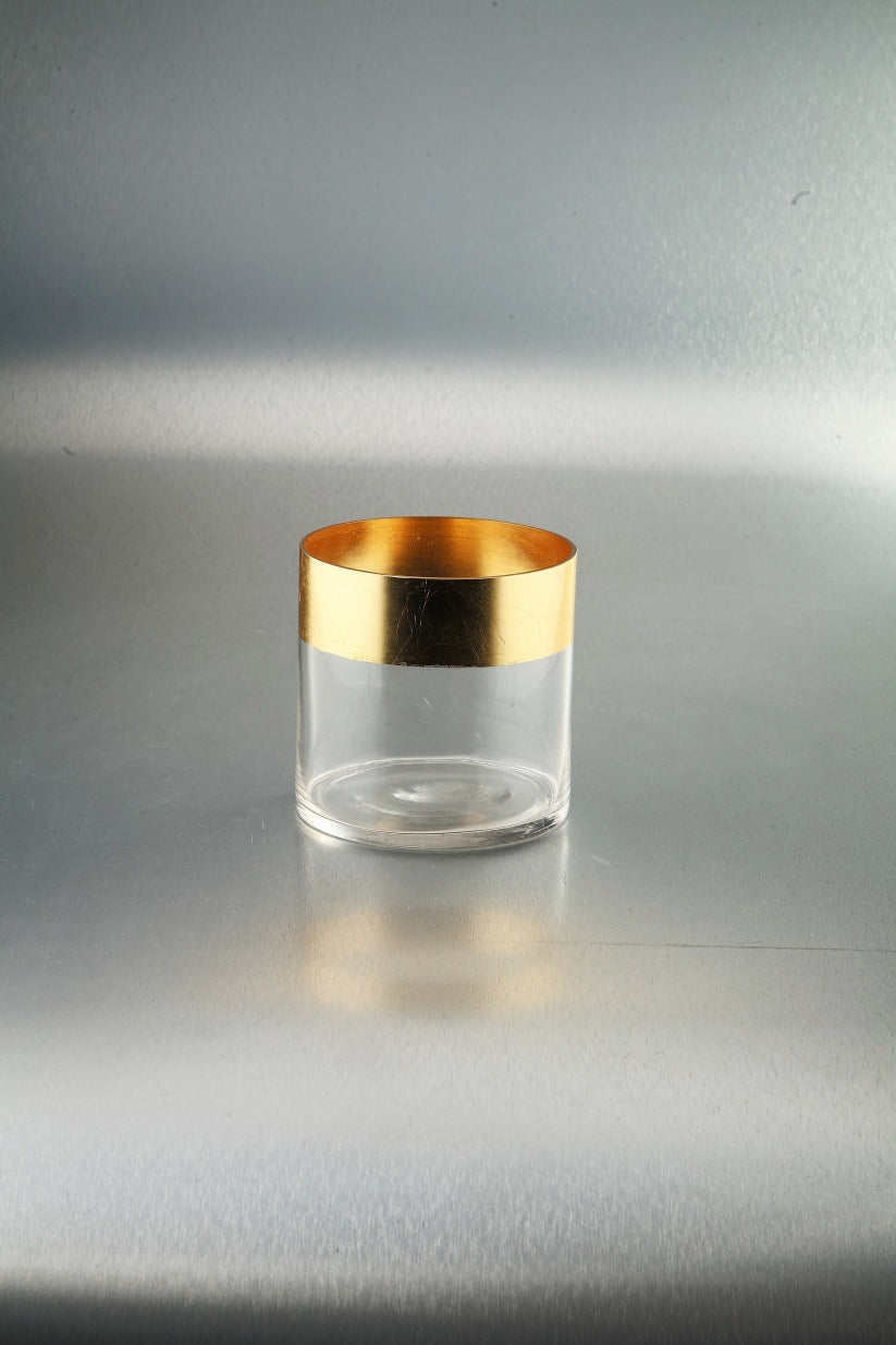 Mercury glass vase with a reflective silver finish.