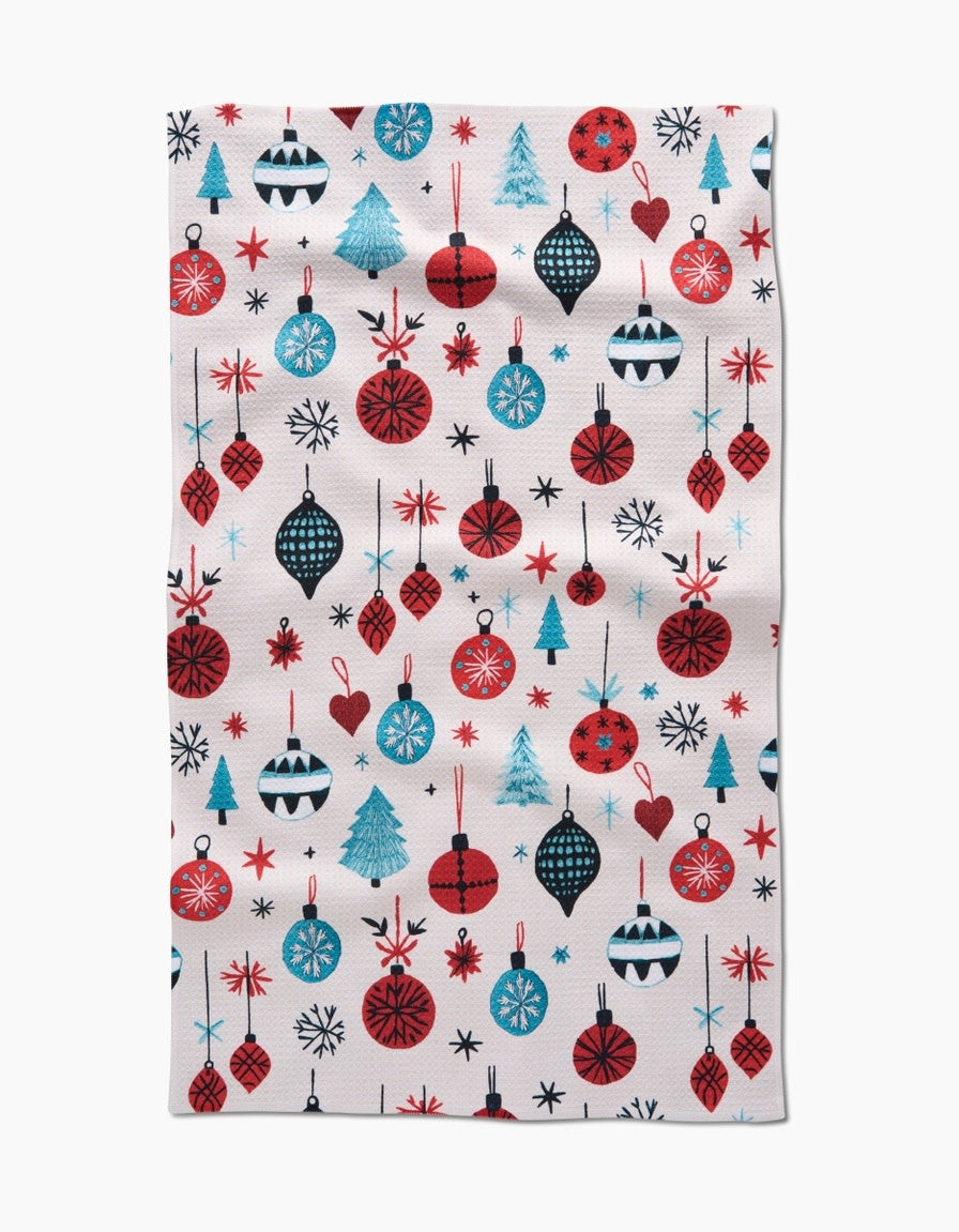 Holiday Tea Towel Sugarplum Florals Traditional