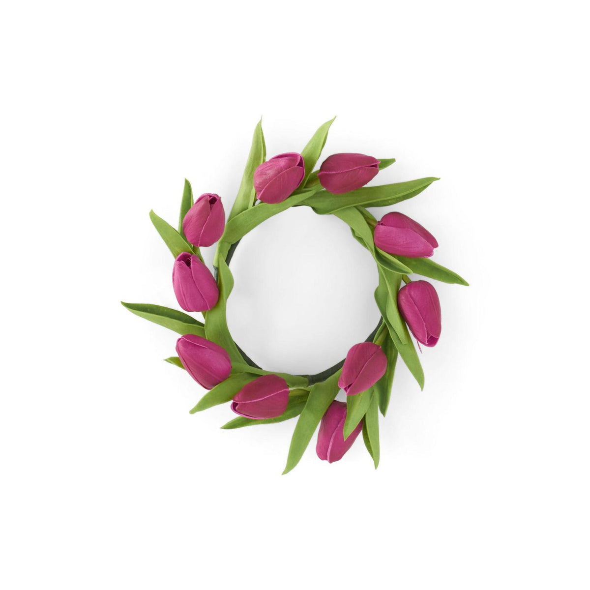 Mini tulip-shaped ring candle holder made from PU material in a neutral tone.