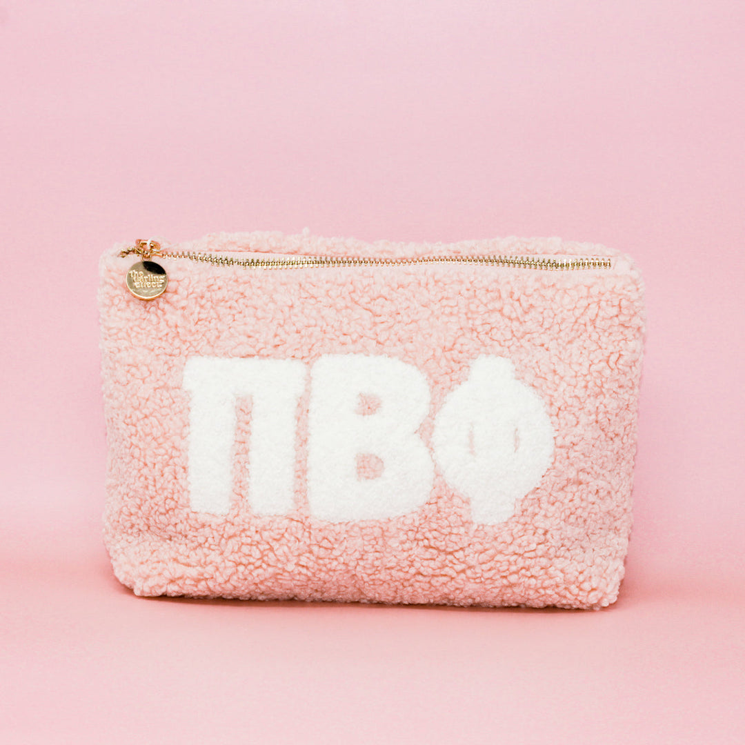 Sorority Teddy Letter Pouch Blush