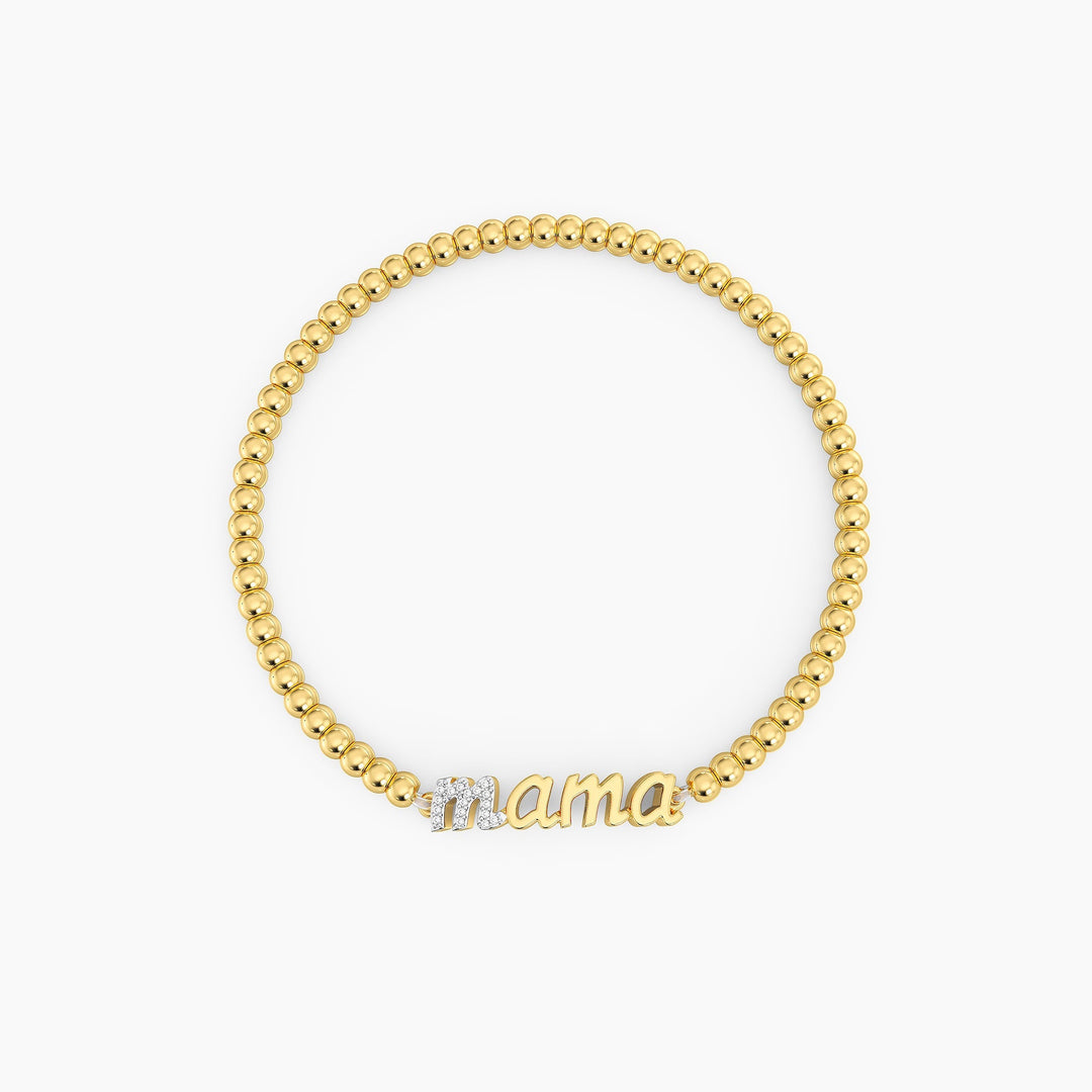 Waterproof Love You Mama Beaded Bracelet