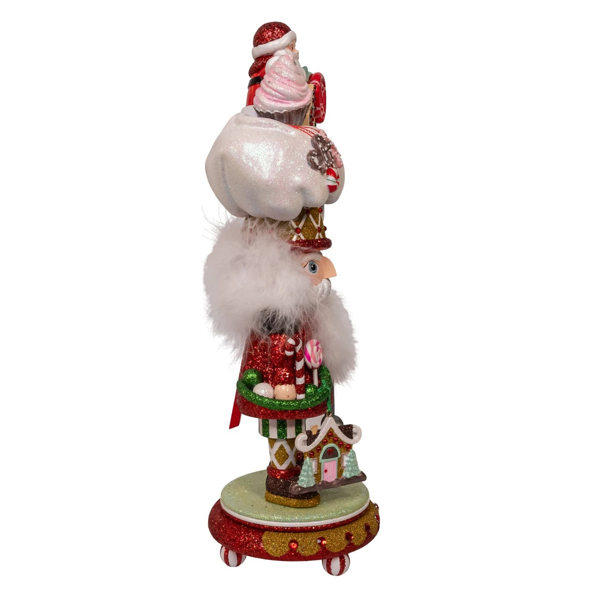 18-inch Hollywood Sweet Treats Nutcracker with a glittery red outfit and a cupcake hat.