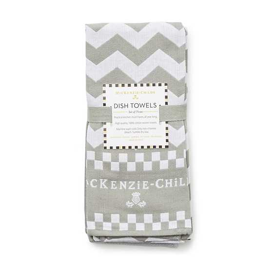Zig Zag Dish Towels Sterling