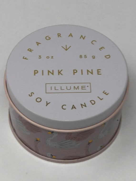 Pink Pine Candle 3 oz. Mini Tin