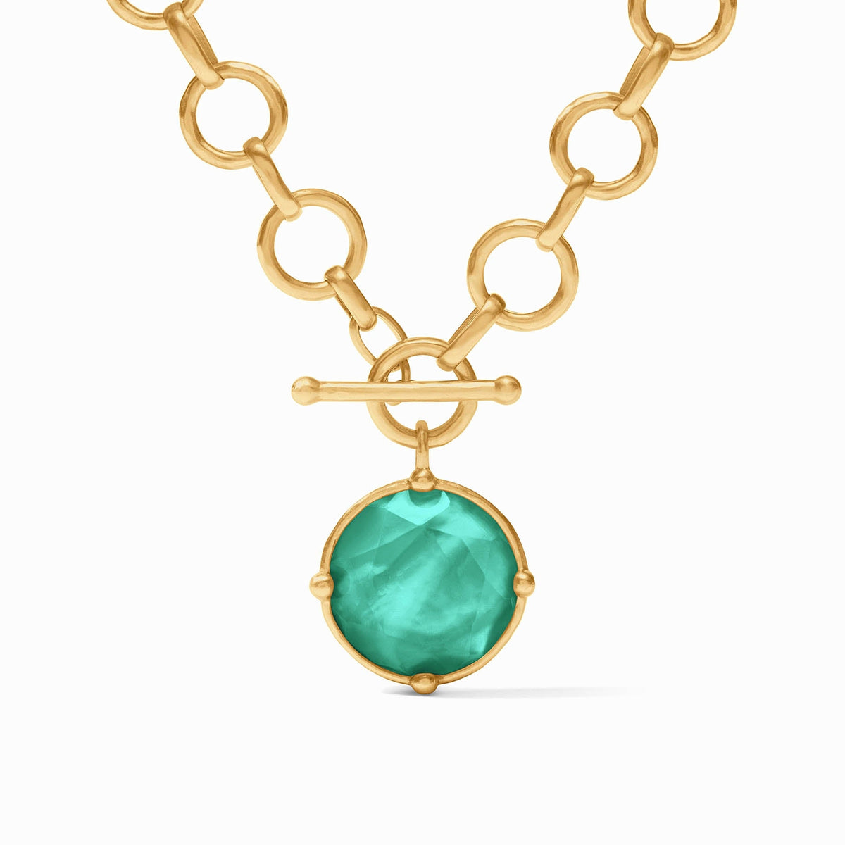 Honeybee Demi Necklace in rose gold with a bas relief bee pendant featuring an adjustable chain.