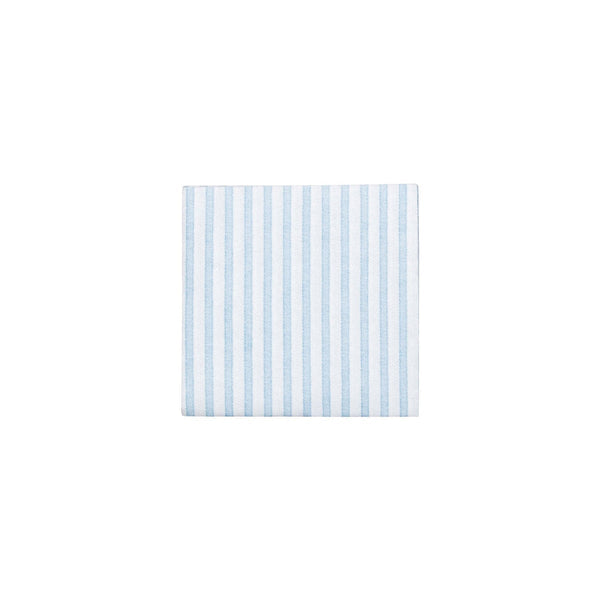 Papersoft Cocktail Napkin with light blue and white vertical stripes.