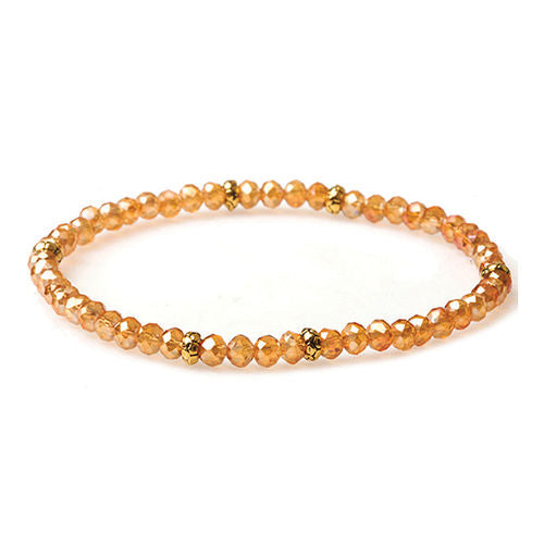 Silver accent mini crystal bracelet with stacked versatile design