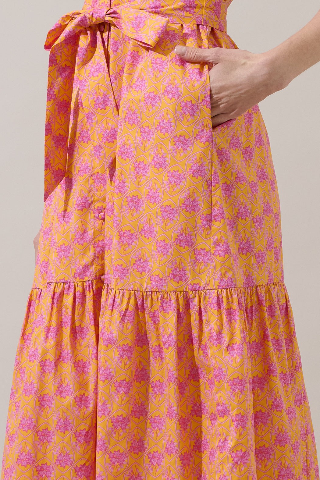Wynette Tiered Midi Dress Drift Floral