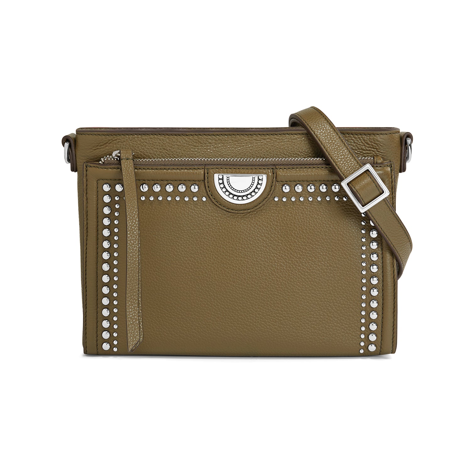 Jordyn Cross Body Organizer - Sleek Leather with Zip Top – Amber