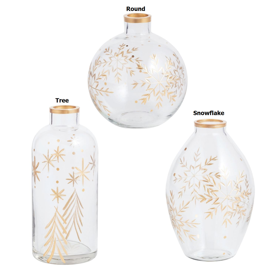 Snowflake Bud Vases