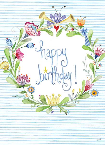 A6 birthday card with matching envelope featuring the text 'You are a blessing' printed in black ink.