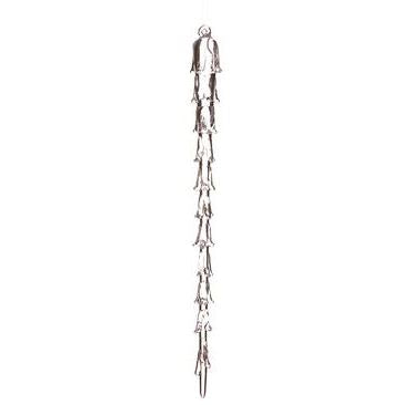 12.5-inch lavender glass icicle ornament with a textured, tiered design.