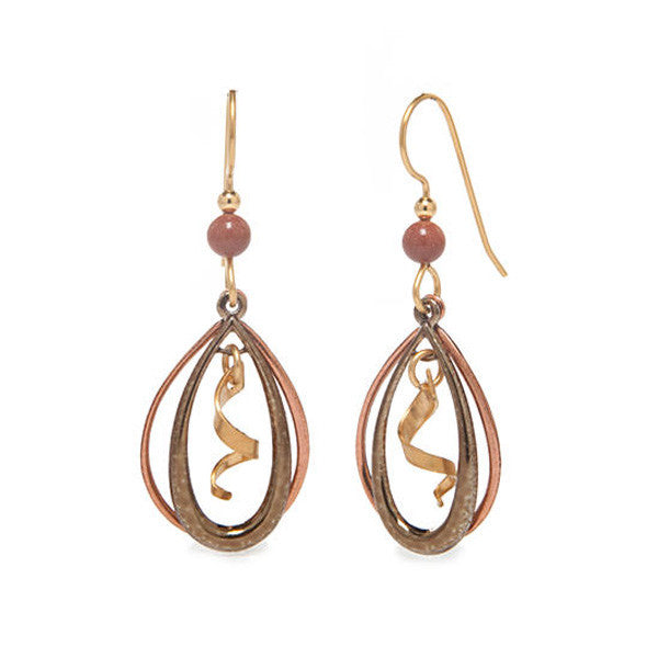 Open Teardrop Duo with Spiral Earrings
