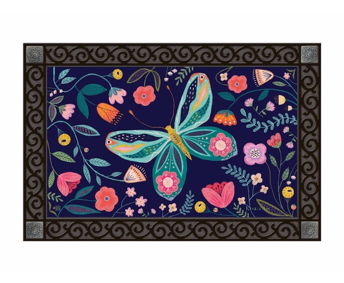 MatMate doormat insert with non-slip recycled rubber backing in neutral tones.