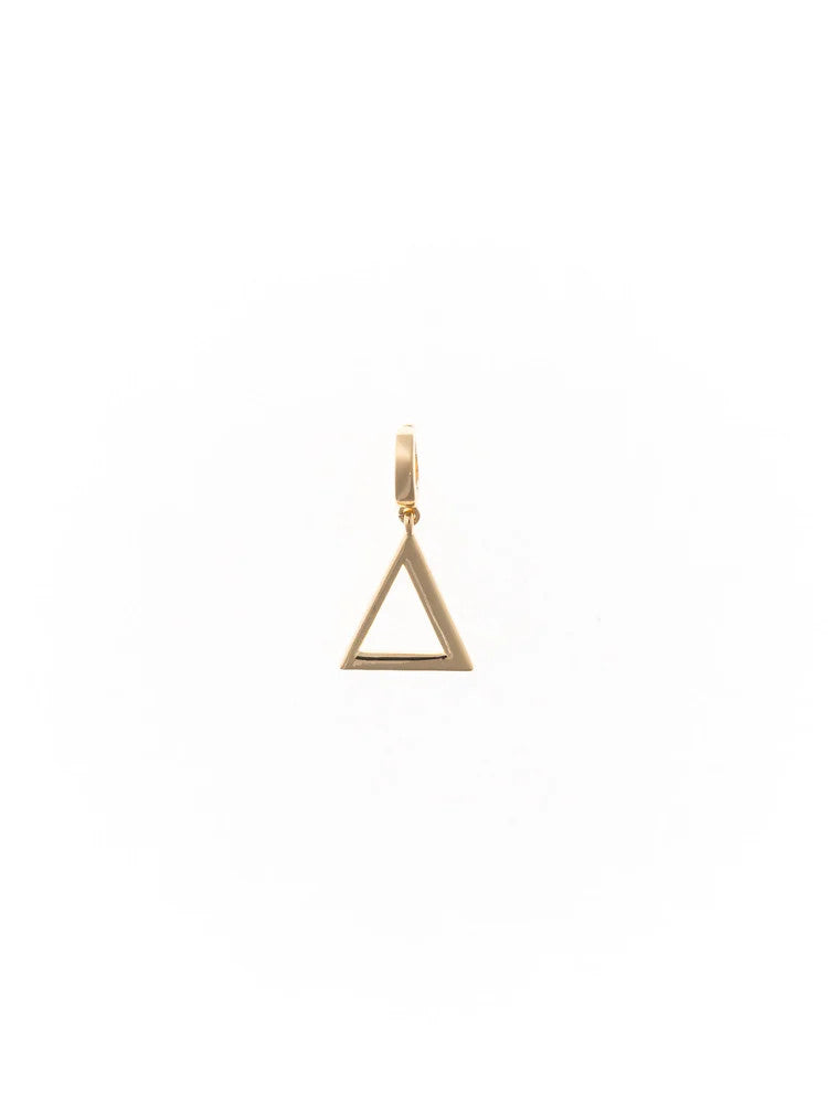 18k gold plated Greek letter Delta charm with a clasp for a chain.